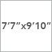 7 ft 7 in x 9 ft 10 in
