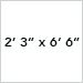 2 ft 3 in x 6 ft 6 in