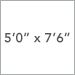5 ft 0 in x7 ft 6 in