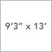 9 ft 3 in x 13 ft