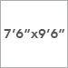 7 ft 6 in x 9 ft 6 in