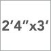2 Ft. 4 In. x 3 Ft.