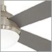 Brushed Steel & Brushed Nickel with Silver Blades
