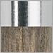 Matte Stainless Steel with Brown Wood