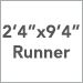 2 Ft. 4 In. x 9 Ft. 4 In. Runner
