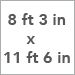 8 ft 3 in x 11 ft 6 in