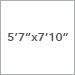 5 ft 7 in x 7 ft 10 in