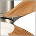 Brushed Stainless Steel with Medium Oak blades