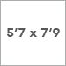 5 ft 7 in x 7 ft 9 in
