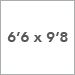 6 ft 6 in x 9 ft 8 in