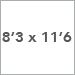 8 ft 3 in x 11 ft 6 in