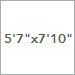 5 ft 7 in x 7 ft 10 in