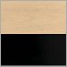 Natural Birch Frame/Lacquered Black Shelf