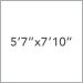 5 ft 7 in x 7 ft 10 in