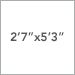 2 ft 7 in x 5 ft 3 in