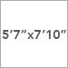 5 ft 7 in x 7 ft 10 in