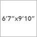 6 ft. 7 in. x 9 ft. 10 in.
