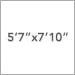 5 ft 7 in x 7 ft 10 in