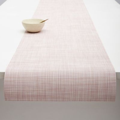Chilewich Mini Basketweave Table Runner - Color: Pink - 100133-033
