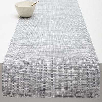 Chilewich Mini Basketweave Table Runner - Color: Grey - 100133-034