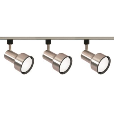 Satco Lighting R30 Step Cylinder 3 Light Track Kit - Color: Silver - TK340