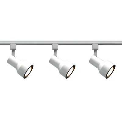 Satco Lighting R30 Step Cylinder 3 Light Track Kit - Color: White - TK320