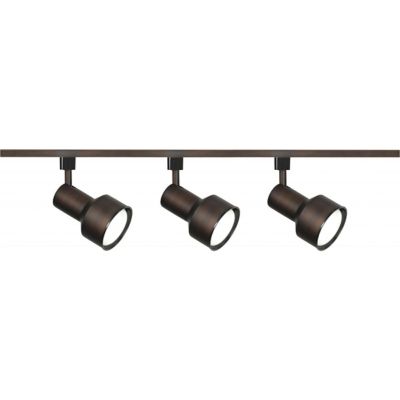 Satco Lighting R30 Step Cylinder 3 Light Track Kit - Color: Bronze - TK361