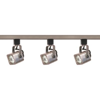 Satco Lighting MR16 Square 3 Light Track Kit - Color: Silver - TK347