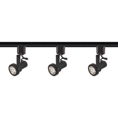 Satco Lighting MR16 Gimbal Ring 3 Light Track Kit - Color: Black - TK352