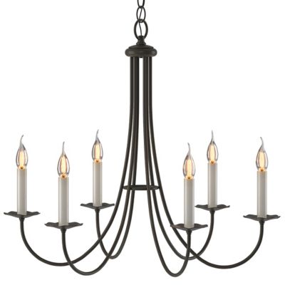 Hubbardton Forge Simple Sweep Chandelier - Color: Grey - Size: 6 light - 10