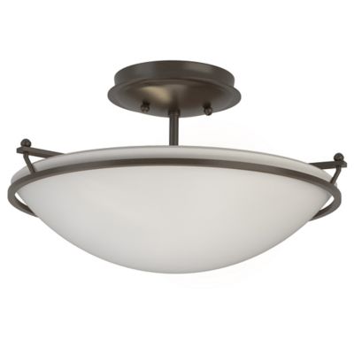 Hubbardton Forge Plain Semi-Flushmount Light - Color: Matte - Size: Small -