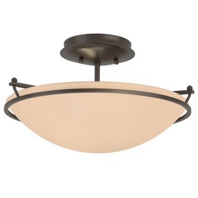 Hubbardton Forge Plain Semi-Flushmount Light - Color: Matte - Size: Small -