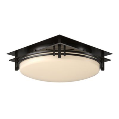 Hubbardton Forge Banded Flushmount Light - Color: Bronze - Size: 2 light - 