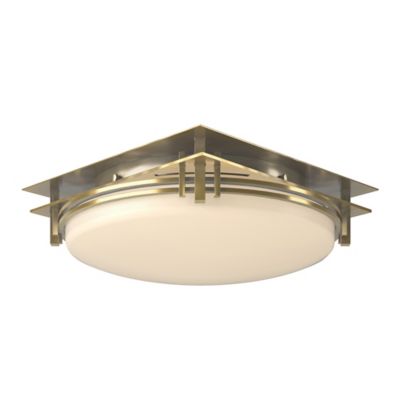 Hubbardton Forge Banded Flushmount Light - Color: Brass - Size: 2 light - 1