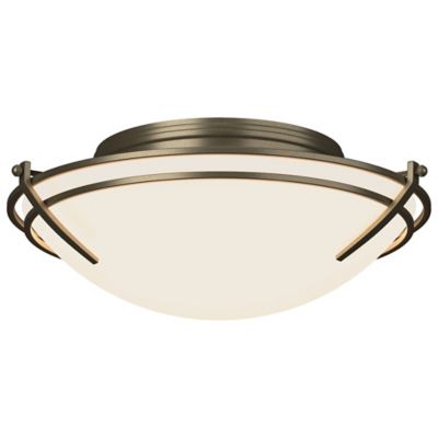 Hubbardton Forge Tryne Flushmount Light - Color: Antique - Size: 2 light - 