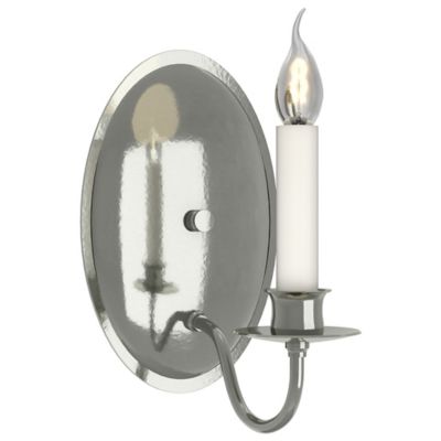 Hubbardton Forge Single Light On Oval Back Wall Sconce - Color: Silver - Si