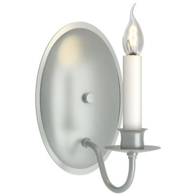 Hubbardton Forge Single Light On Oval Back Wall Sconce - Color: Silver - Si