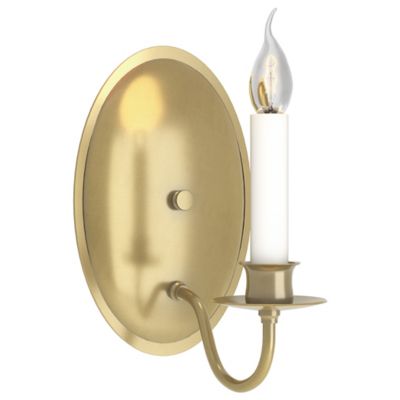 Hubbardton Forge Single Light On Oval Back Wall Sconce - Color: Brass - Siz