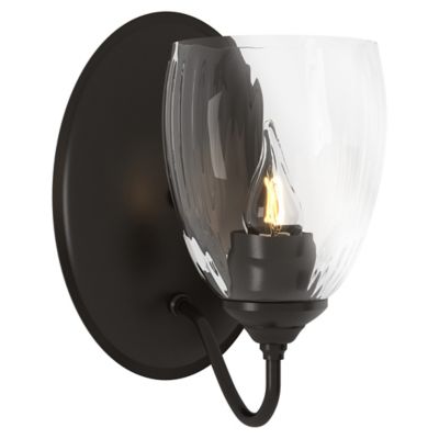 Hubbardton Forge Simple Lines Single Wall Sconce with Water Glass - Color: 