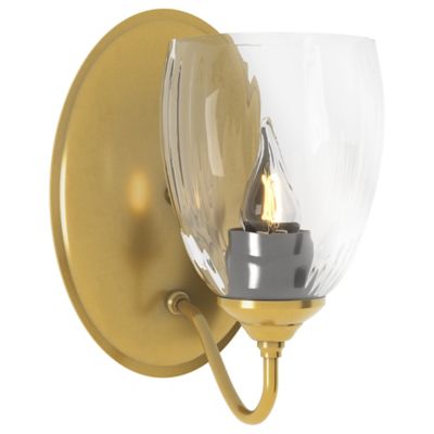 Hubbardton Forge Simple Lines Single Wall Sconce with Water Glass - Color: 