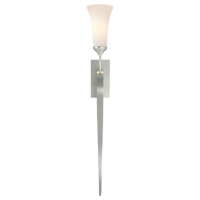 Hubbardton Forge Sweeping Taper Wall Sconce With Glass - Color: Silver - Si