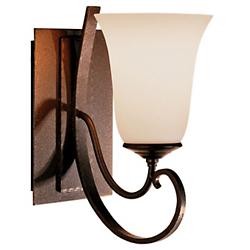 Scroll Single Line Wall Sconce with Glass