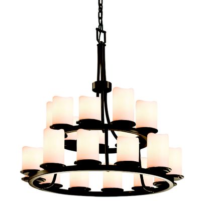 Justice Design Group CandleAria Dakota 2-Tier Chandelier - Color: Cream - C