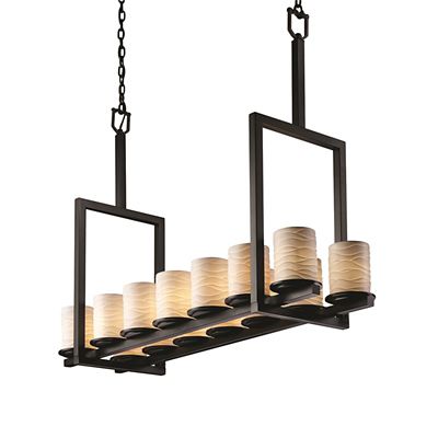 Justice Design Group Limoges Dakota Double Bar Linear Chandelier Light - Co