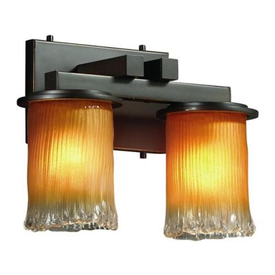 Justice Design Group Veneto Luce Dakota Straight Vanity Light - Color: Ambe