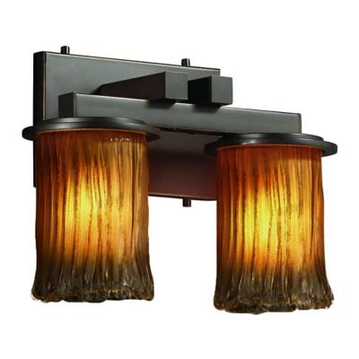 Justice Design Group Veneto Luce Dakota Straight Vanity Light - Color: Ambe