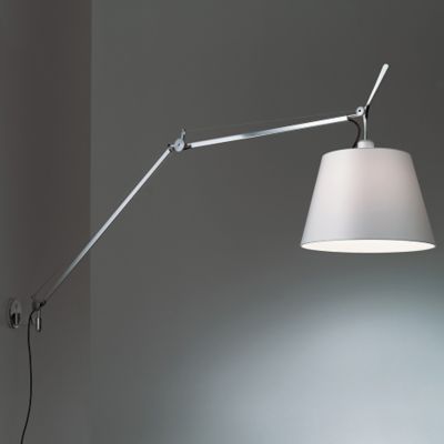 Artemide Tolomeo Mega with Shade Wall Light - Color: Polished - Size: 14