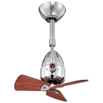 Atlas Fan Company Diane Ceiling Fan - Color: Silver - Blade Color: Mahogany