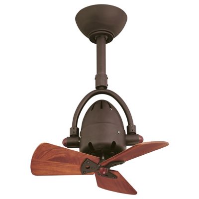 Atlas Fan Company Diane Ceiling Fan - Color: Bronze - Blade Color: Mahogany