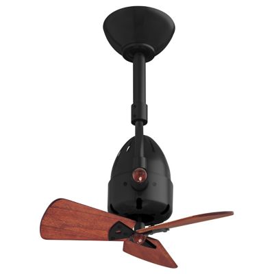 Atlas Fan Company Diane Ceiling Fan - Color: Black - Blade Color: Mahogany 